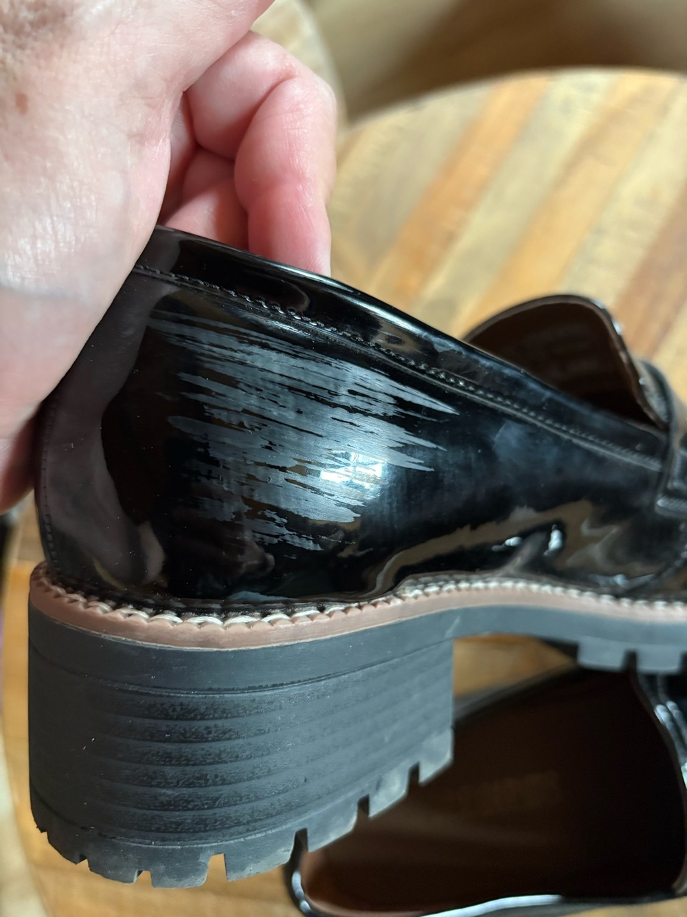 Dream Pairs Black Vegan Patent Leather Penny Loafers - Picture 5 of 9